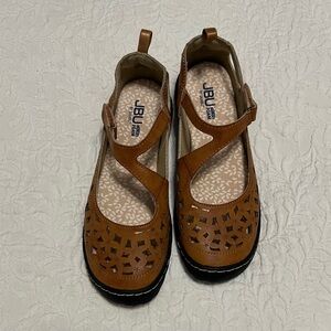 JBU by Jambu "BELLEROSE" Women's 7.5 M Tan/Brown Mary Jane Flat Shoes, NEW